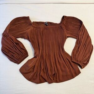 Express Orange Off-Shoulder Top Size Large